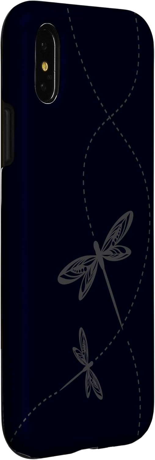 Carcasa para iPhone XXS, diseño de damasco, color negro