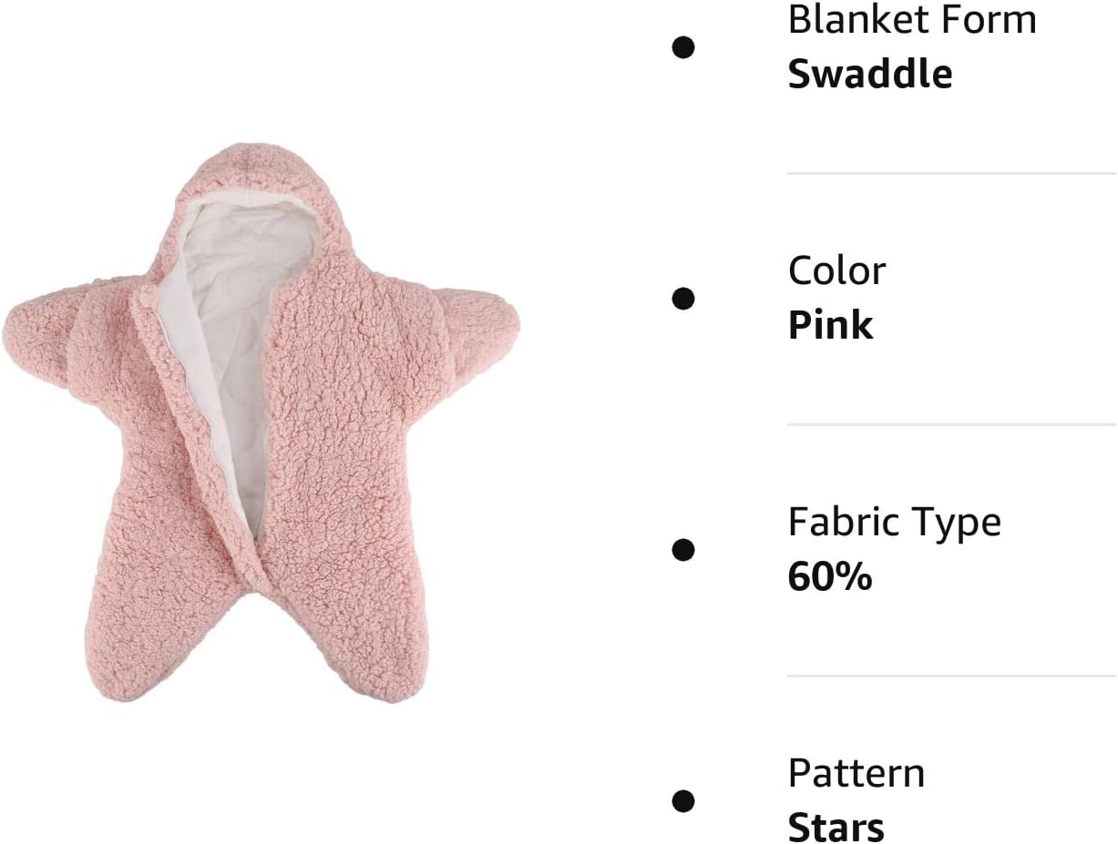 Manta de cochecito para dormir para bebé, a prueba de viento, con diseño de estrella de mar, cálido traje de nieve para bebés recién nacidos,