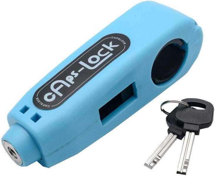 Cerradura de manillar de motocicleta  MASO – Cerradura de freno antirrobo para manillar de motocicleta, motocicleta, ciclomotor, ATV (azul)