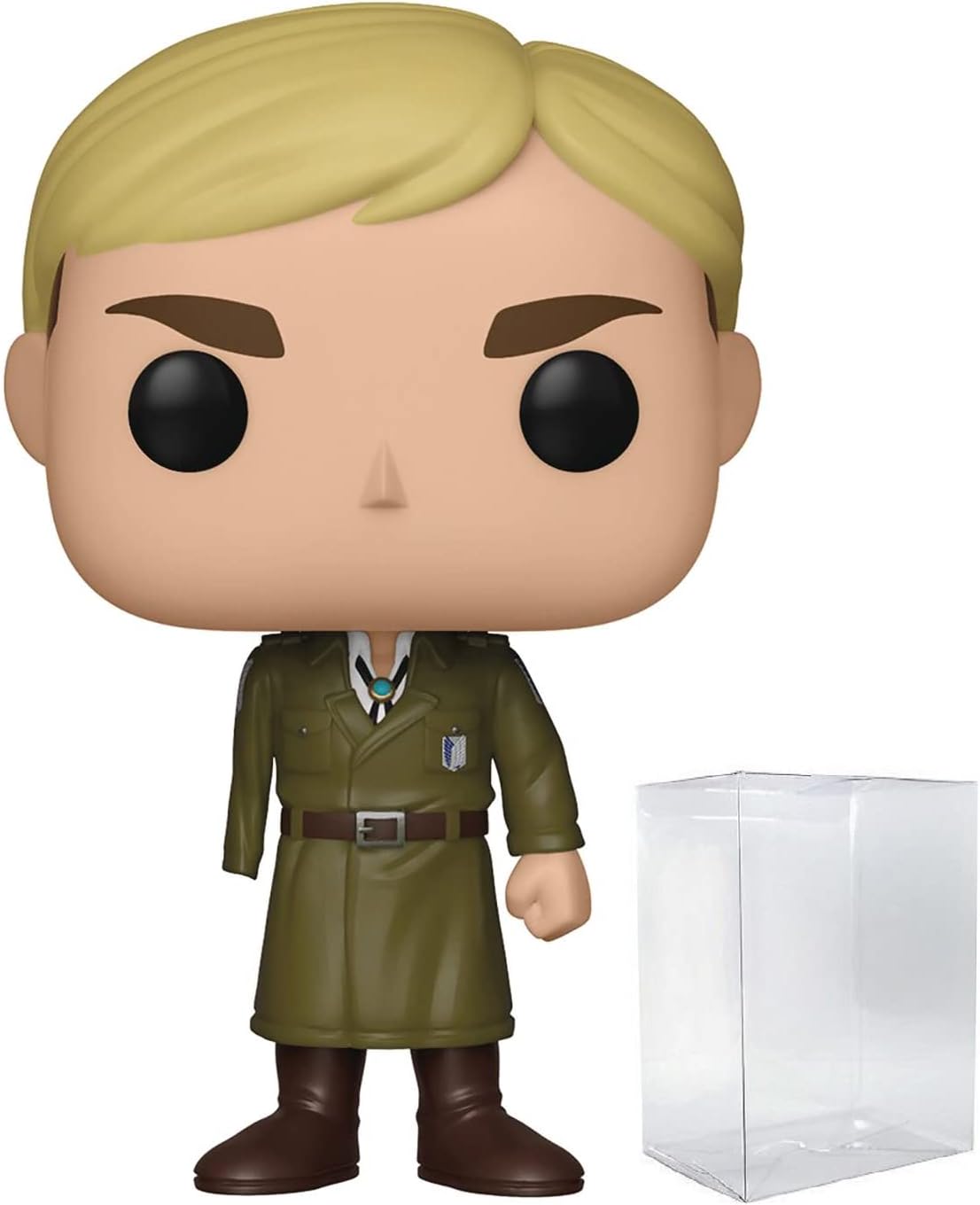 POP Attack on Titan – Figura de vinilo Funko Pop! de Erwin Smith (un brazo) con funda protectora compatible con POP Box), multicolor, 3.75 pulgadas