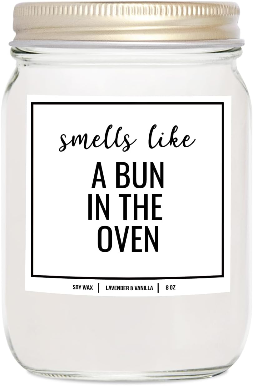 YouNique Designs Vela de anuncio de embarazo para abuelos, papá, familia, tío tía, 8 onzas, revelación de embarazo a los padres, velas de