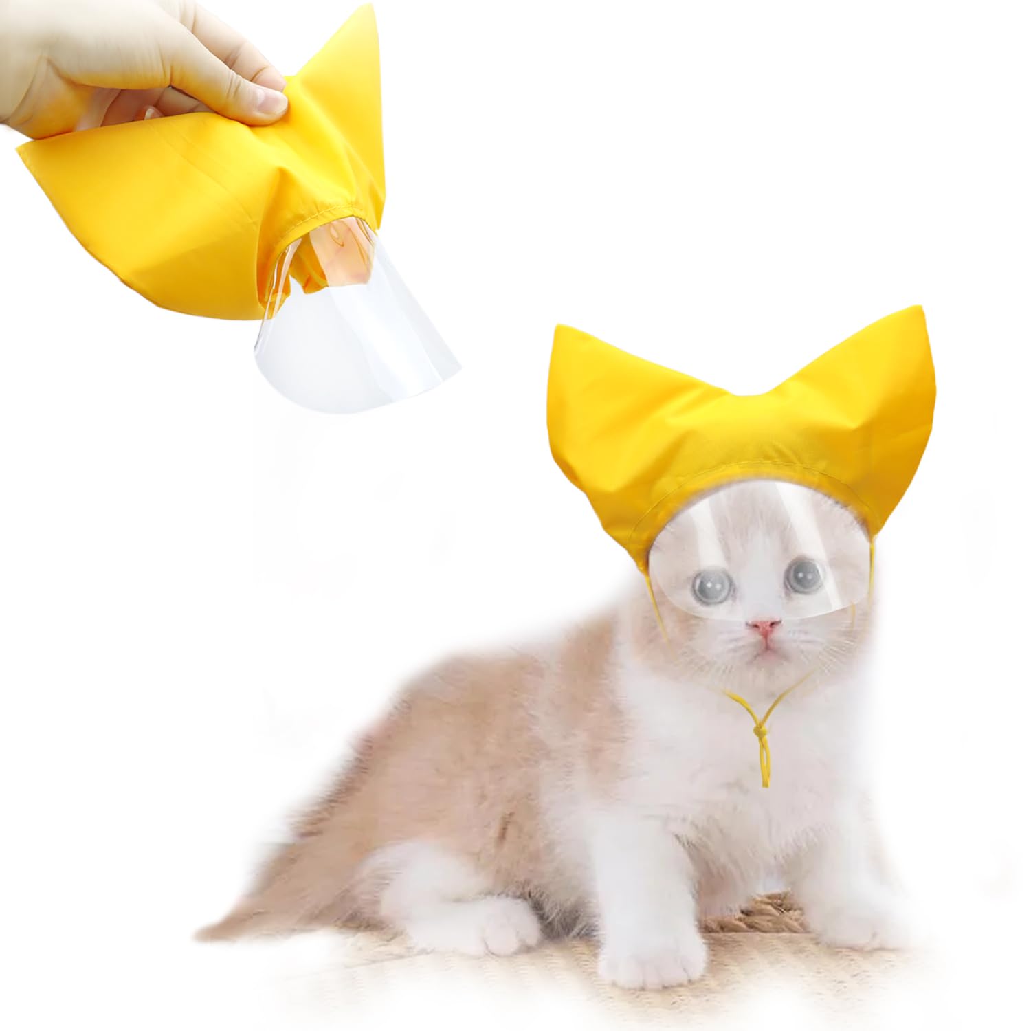 Gorro de ducha para mascotas, gorro impermeable para gatos, gorro de ducha para perros, cubiertas para orejas de baño, protección para los oídos de