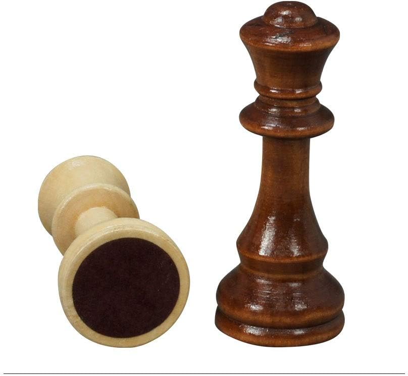 ROLTIN Juego de ajedrez de madera clásico tablero de ajedrez de madera y piezas de madera para adultos y niños