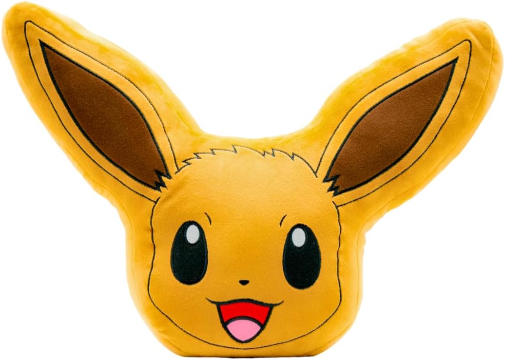 Franco Anime Gaming Bedding – Almohada decorativa de felpa súper suave y acogedora, talla única, Eevee
