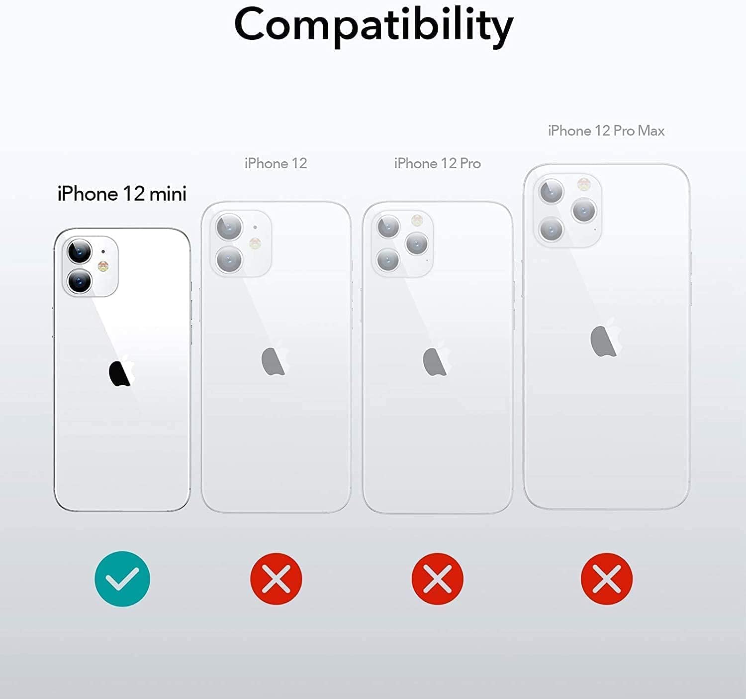 NGB Supremacy Funda compatible con iPhone 12 Mini (5.4 pulgadas), cuerpo completo con protector de pantalla integrado, protección resistente,