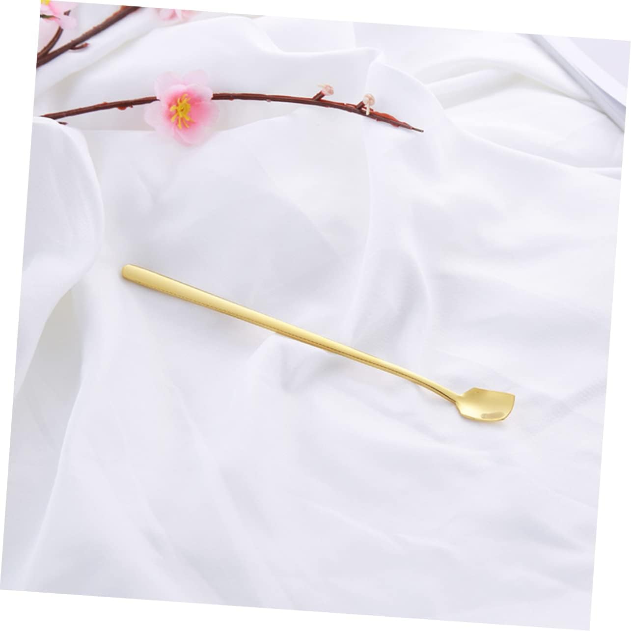 Mezclador de 2 piezas para agitadores de bebidas de café, palitos de metal para café, mango de batidor, cucharas de mezcla, agitadores de té helado,