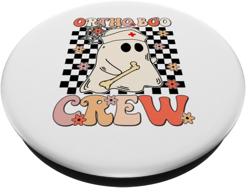 Ortho Boo Crew Ghost Pumpkin – Enfermera ortopédica para Halloween, PopSockets estándar PopGrip