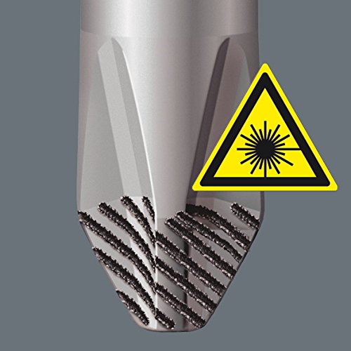Wera 05022732001 Kraftform – Destornillador ranurado de acero inoxidable VDE 3160i, punta láser, cabeza de 732 pulgadas, longitud de hoja de 3.86