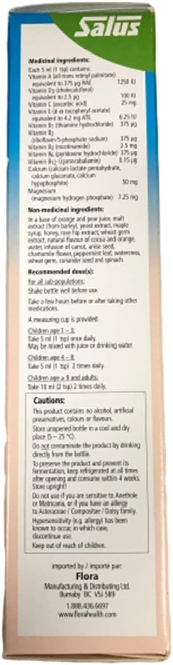 SALUS Multivitamínico líquido Kindervital para niños (16.9 fl oz)