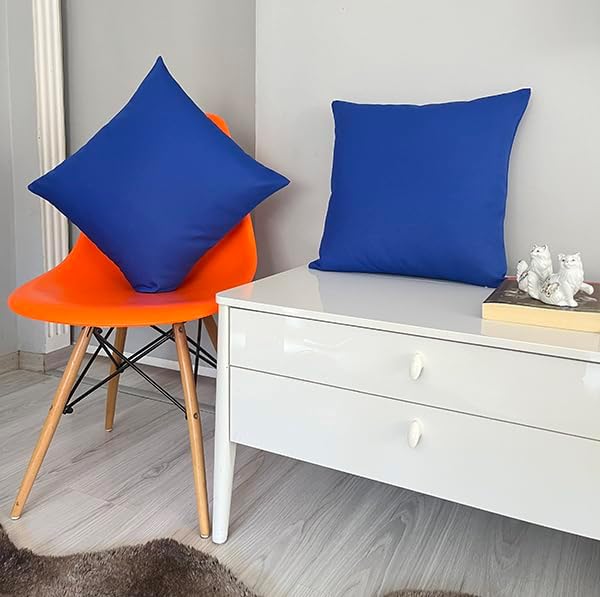 TALOR Paquete de 2 fundas de almohada de lujo impermeables para interiores y exteriores, de 18 x 18 pulgadas, fundas modernas para jardín, casa de