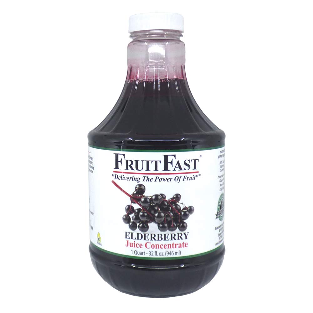 FruitFast – Concentrado de jugo de saúco puro sin azúcar (32 onzas líquidas) por FruitFast – Brownwood Acres  Sin OMG, sin gluten y sin BPA,