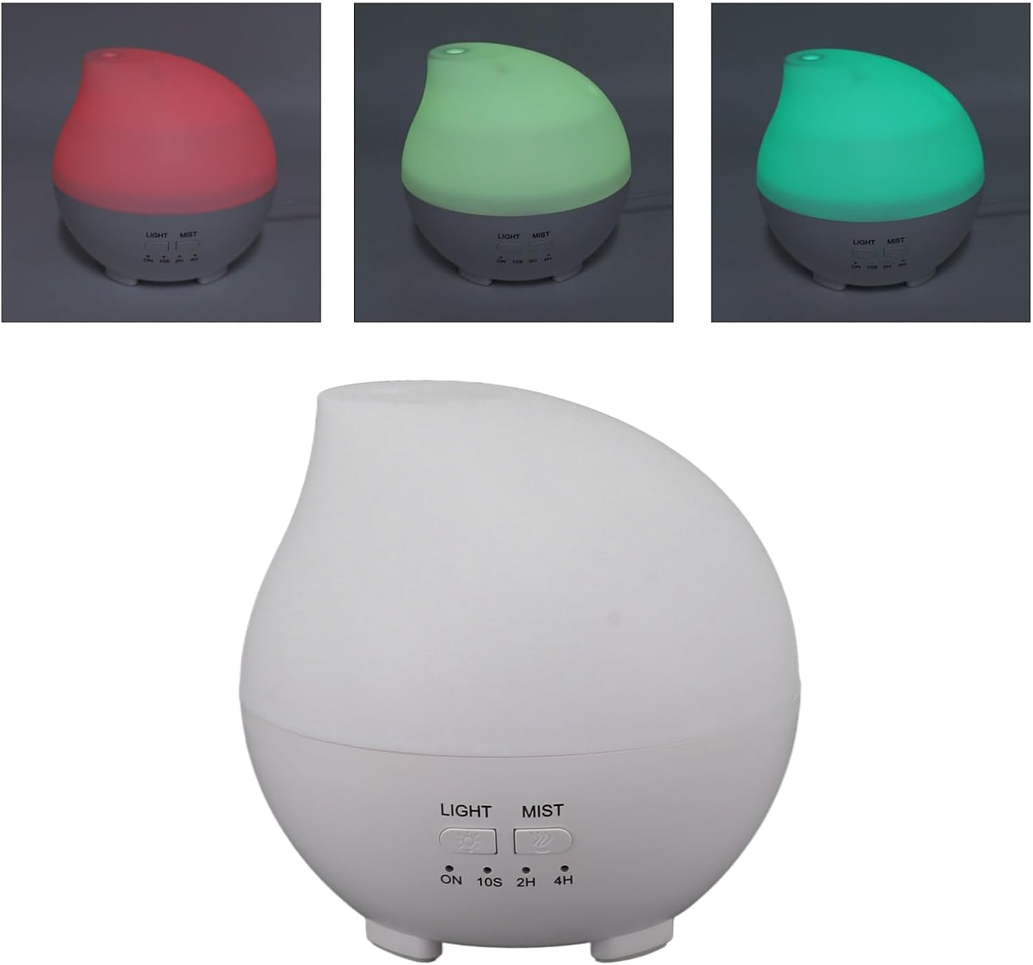 Difusor ultrasónico de aromaterapia, 7 luces LED de color, operación silenciosa, diseño portátil, capacidad del tanque de agua de 10.1 fl oz