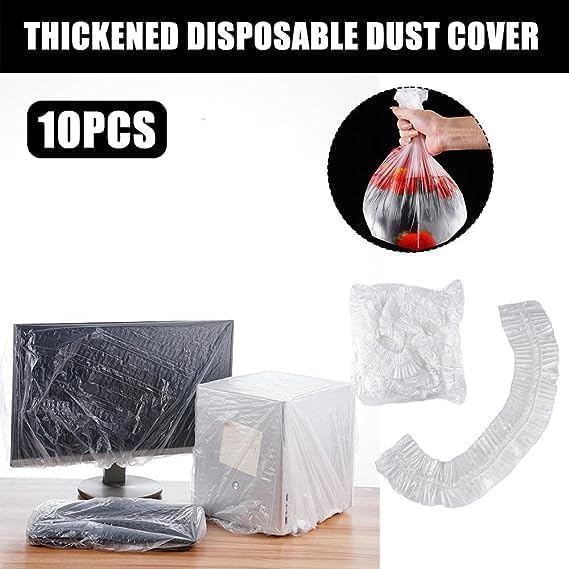 10 piezas de cubierta transparente gruesa desechable para electrodomésticos, fundas protectoras universales a prueba de polvo, para tostadora,