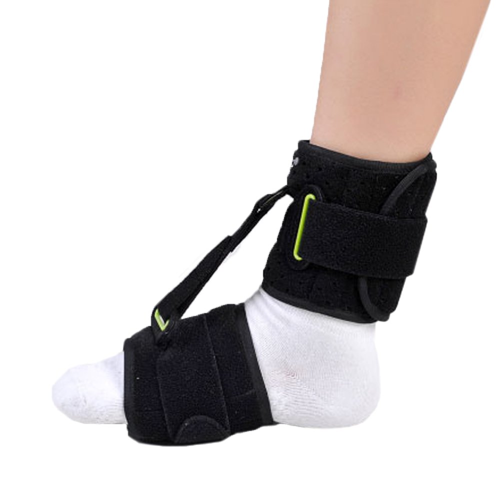 Soporte ajustable para pie caído, unisex, para ortesis de pie derechoizquierdo, soporte de tobillo, mejora la marcha al caminar, alivia eficazmente