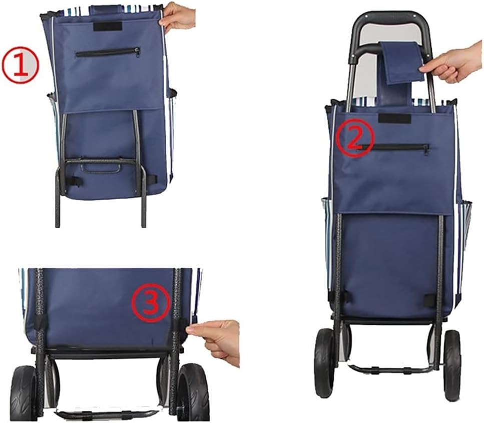 Bolsa de repuesto plegable para carrito de compras, portátil, impermeable, de tela Oxford, bolsa de repuesto reutilizable (color  C)