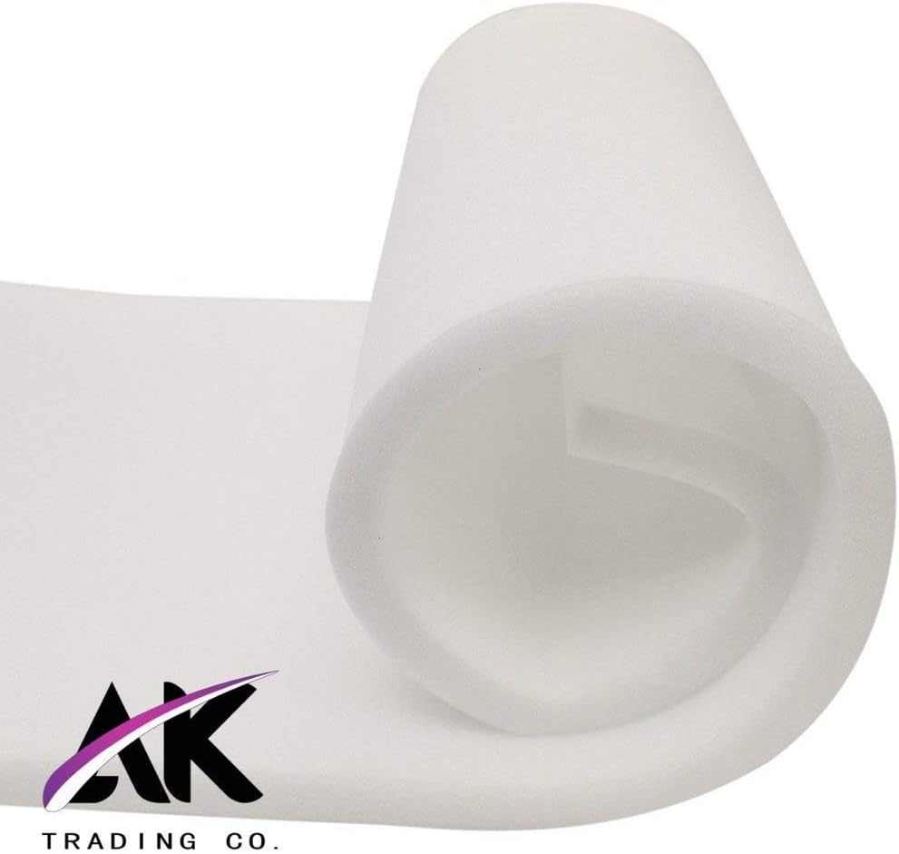 AK TRADING CO. Hoja de tapicería blanca con certificación CertiPUR-US (reemplazo de asiento, cojín de espuma, hoja de tapicería) – (4 pulgadas de