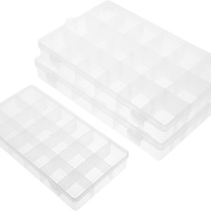 Cabilock Caja de almacenamiento transparente de PP, caja de almacenamiento de cosméticos, organizador de cosas de uñas, contenedor transparente, Cabilock Caja de almacenamiento transparente de PP, caja de almacenamiento de cosméticos, organizador de cosas de uñas, contenedor transparente,