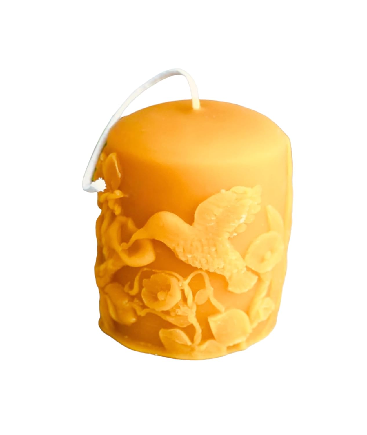 Hummimgbird Beeswax Pillar Candle  Handmade Candle  Nature Theme  Flowers  Sping Decor  Gift For Her  Mom Gift  Bird Candle  Candle Gift  Wild