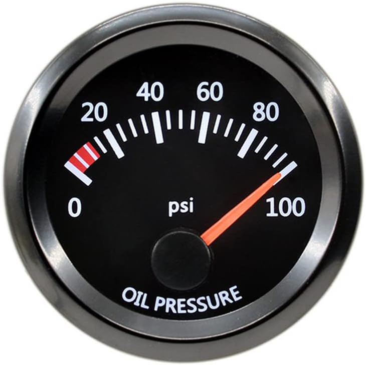 ESUPPORT Universal Coche 2.047 in puntero medidor de presión de aceite kit prensa PSI blanco LED indicador indicador Dail Display electrónico