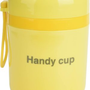 Tarro de comida aislado, contenedor de alimentos aislado doble antiescaldamiento de 16.9 fl oz, cuchara plegable para oficina, picnic, viajes al Tarro de comida aislado, contenedor de alimentos aislado doble antiescaldamiento de 16.9 fl oz, cuchara plegable para oficina, picnic, viajes al