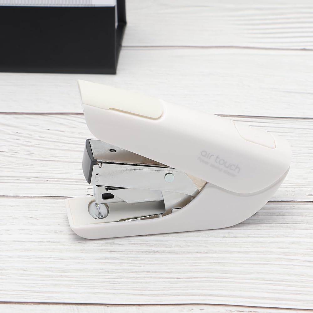 Engrapadora sin esfuerzo, grapadora de escritorio de oficina resistente, grapadora manual de ahorro de energía, grapadora pequeña de fuerza blanca,