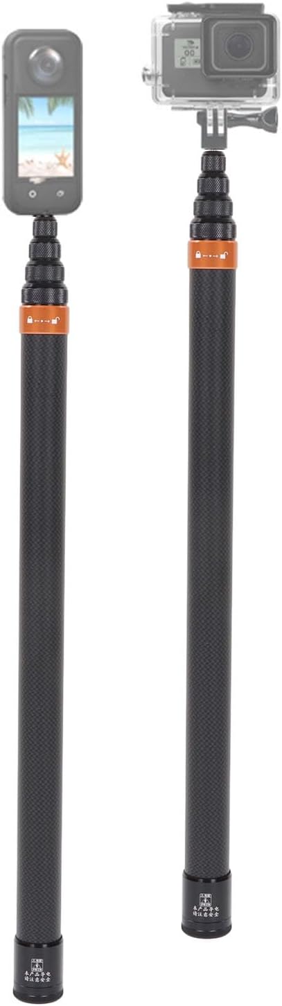 Palo selfie invisible de 118 pulgadas para insta360 X3, ONE RS, GO 2, ONE X2, ONE R, ONE X y otras cámaras deportivas, poste monopie extendido de 14