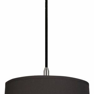 Aspen Creative, Negro, 72222-11 Lámpara colgante de techo con pantalla de tela imperio de tapa dura de transición, 12 pulgadas de ancho Aspen Creative, Negro, 72222-11 Lámpara colgante de techo con pantalla de tela imperio de tapa dura de transición, 12 pulgadas de ancho
