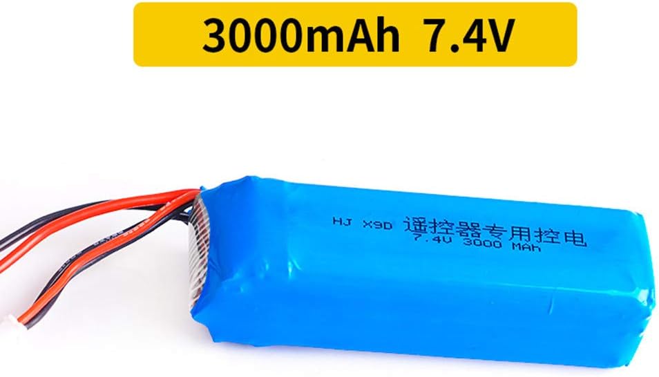 YJYdada 7.4V 3000MAH Lipo pieza de batería para transmisor FrSky Taranis X9D Plus (azul)