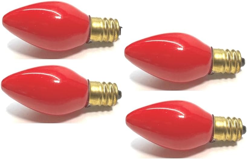 4 bombillas rojas de noche para candelabros, 5 W, 120 V