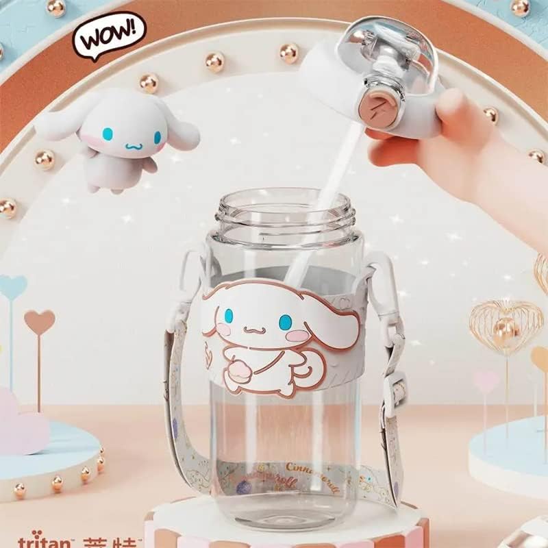 Vozuko Botella de agua de anime para mujeres y niñas, bonita taza de agua aislada, taza deportiva, escuela, al aire libre, viajes, regalo de