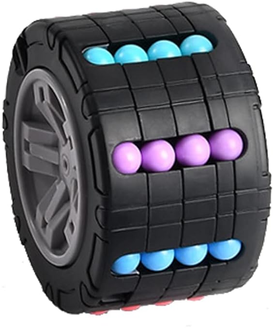 Divertidos y desafiantes juguetes de rompecabezas  Cubo de neumáticos y laberinto de pelotas, para niños y adultos, diseño portátil y duradero