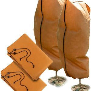 CHARGUY Cubiertas para plantas, protección contra congelación y heladas, mantas de invierno para plantas al aire libre con cordón y cremallera, CHARGUY Cubiertas para plantas, protección contra congelación y heladas, mantas de invierno para plantas al aire libre con cordón y cremallera,