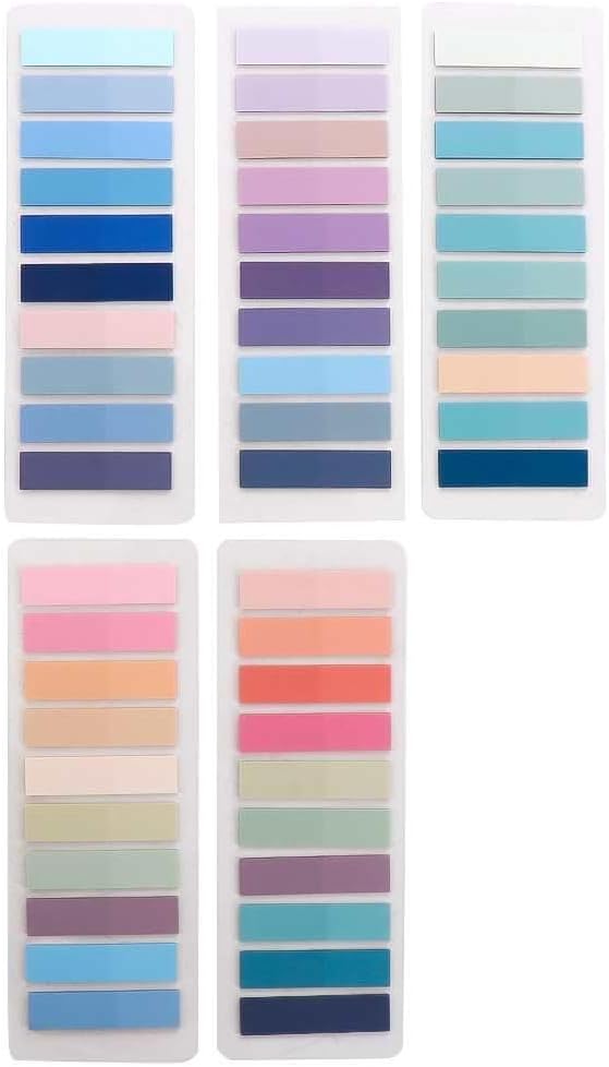 200 hojas de marcadores de página de papel Morandi transparentes pestañas de índice adhesivas para banderas de índice, pestañas de planificador,