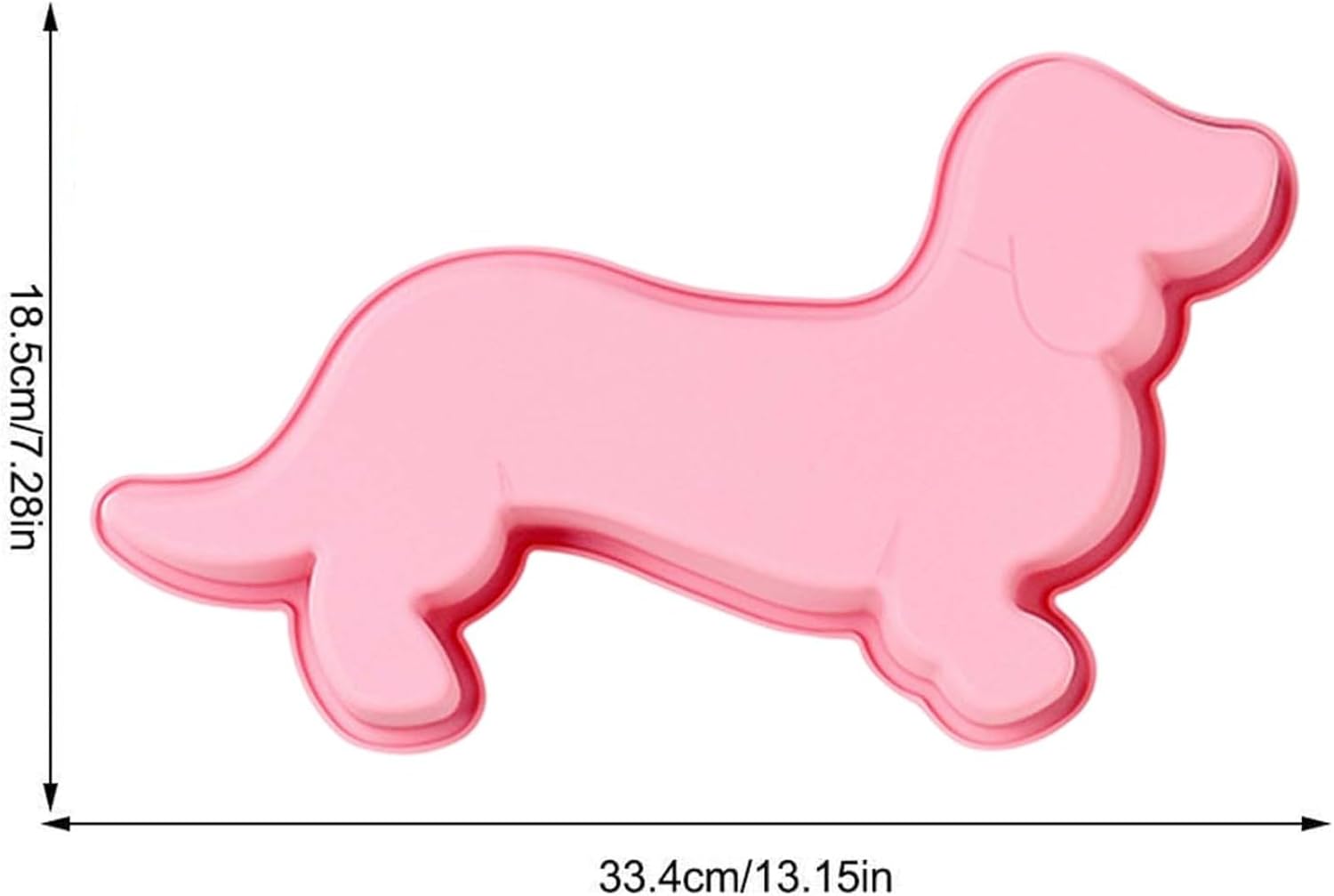Molde de silicona 3D para hornear, lindo molde para pastel de perro salchicha para cachorros, molde de silicona con forma de animal, molde de