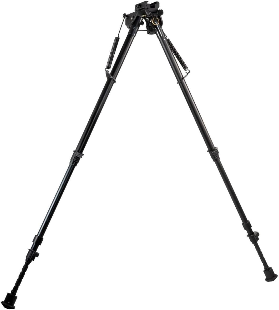 TRUGLO Tac Pod All-Metal Adjustable Lightweight Versatile Durable Portable Rifle Bipod for Bench or Prone Shooting – Base Style & Leg Length Options