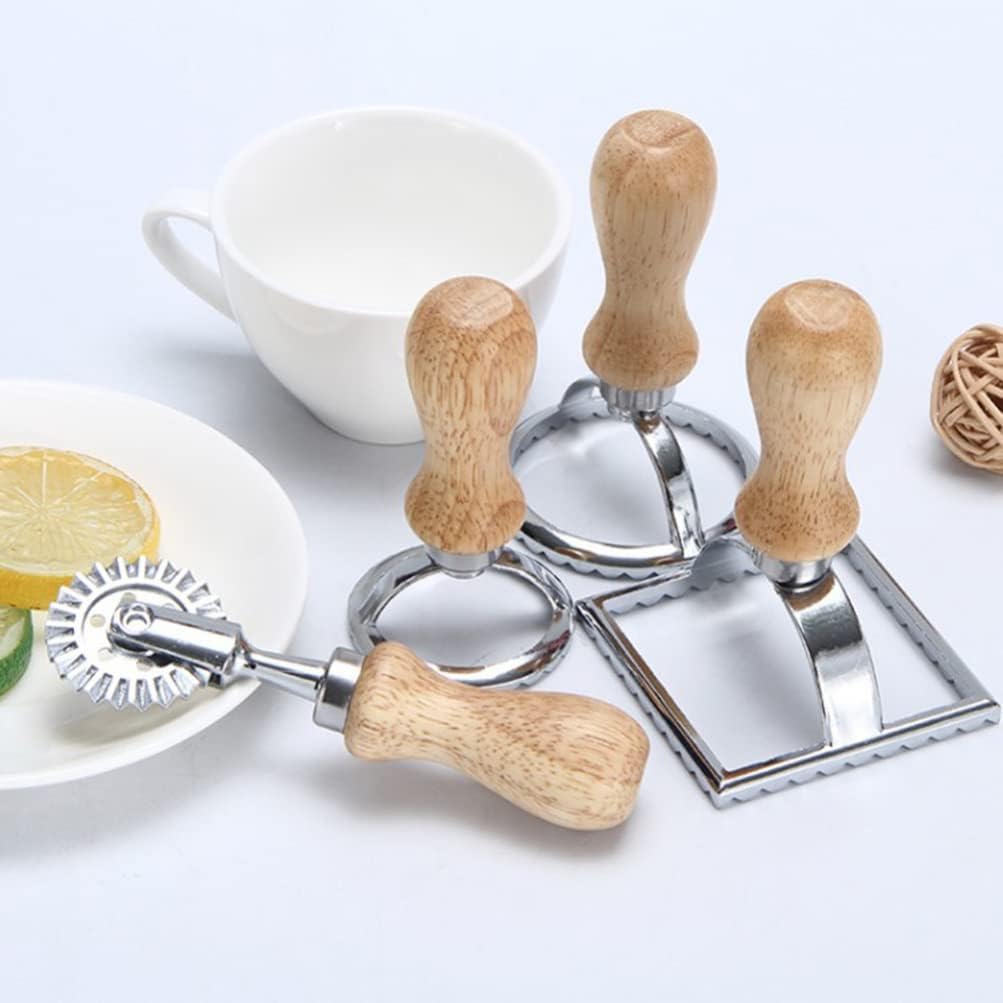 Veemoon Utensilios para hornear Wonton molde de galletas sello de ravioles prensa Pierogi Prensa moldes de dulce de azúcar Ravioli Crimper Masa