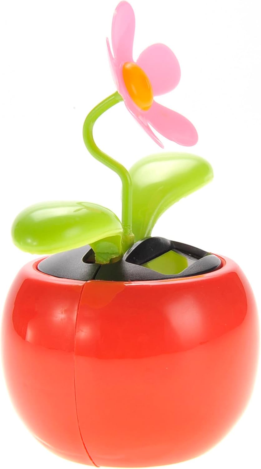 PowerTRC Flor bailarina con energía solar  Juguete de regalo de decoración de escritorio, ventana o automóvil  No requiere baterías  Divertida flor