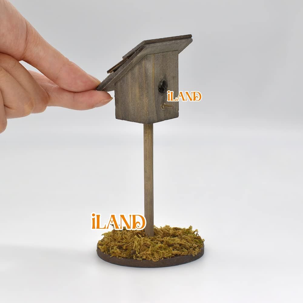 iland Accesorios para casa de muñecas en escala 112, juego de granja de casa de muñecas incluido Pozo de deseos de madera y hacha con leña y