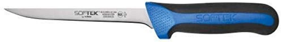 Sof-Tek, cuchillo deshuesador de 6 pulgadas, estrecho, mango de agarre suave, platanegroazul