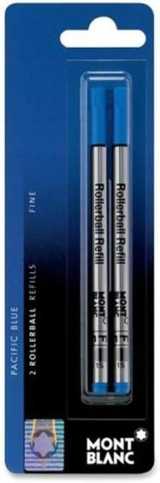 Montblanc(R) – Recambios, punta fina, color azul, paquete de 2
