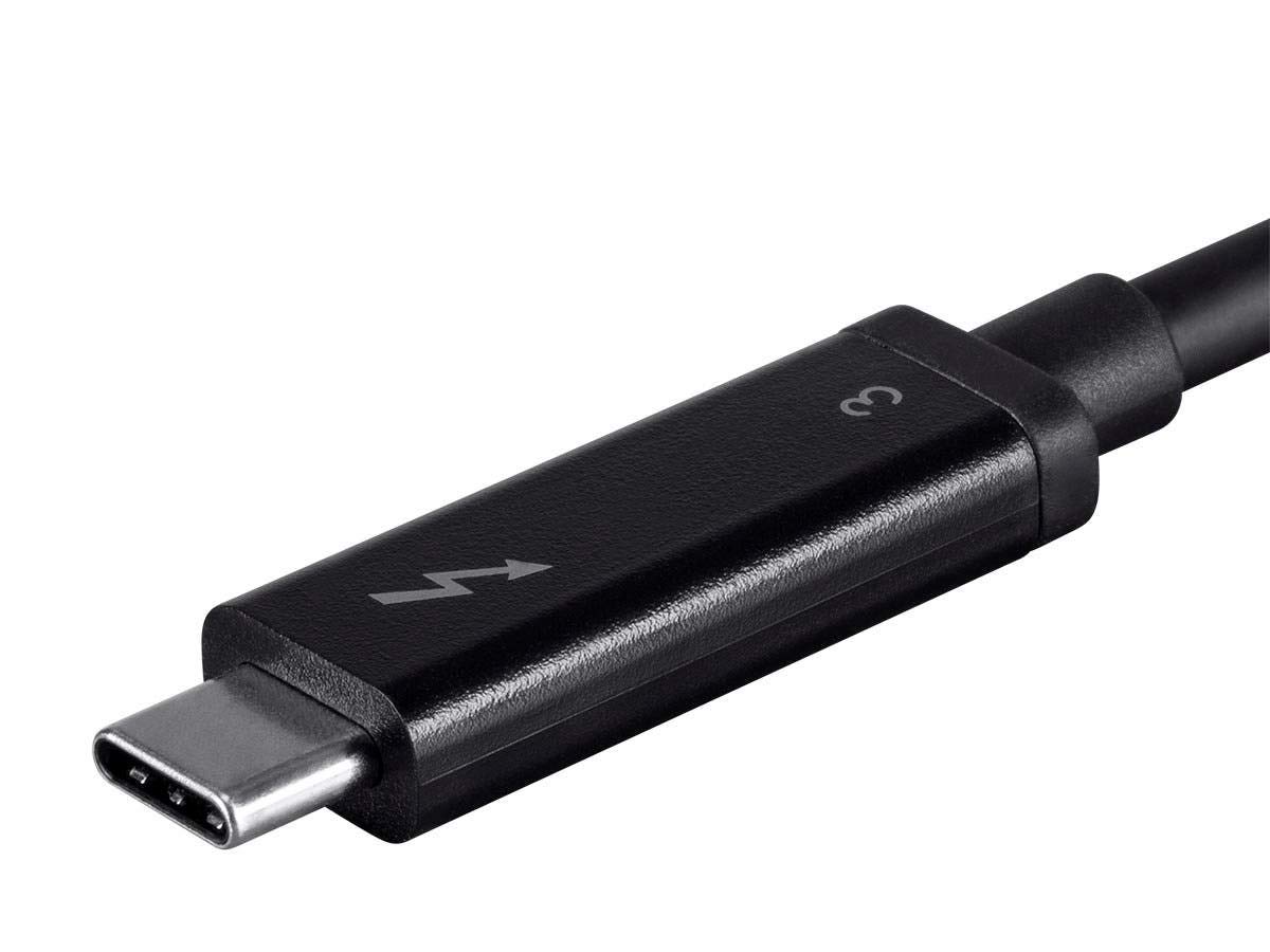 Monoprice Cable USB y Lightning – 6.6 ft – Negro  C18004GK Thunderbolt 3 (40 Gbps) Cable USB-C, soporta datos y video Dual 4K60Hz o 5K 60Hz