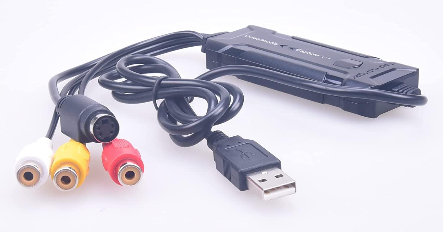 Top-Longer Convertidor de cinta de cassettegrabadora de video USB para VHS a DVD, casetes magnéticos con Windows 1110 y Mac OS X Ventura