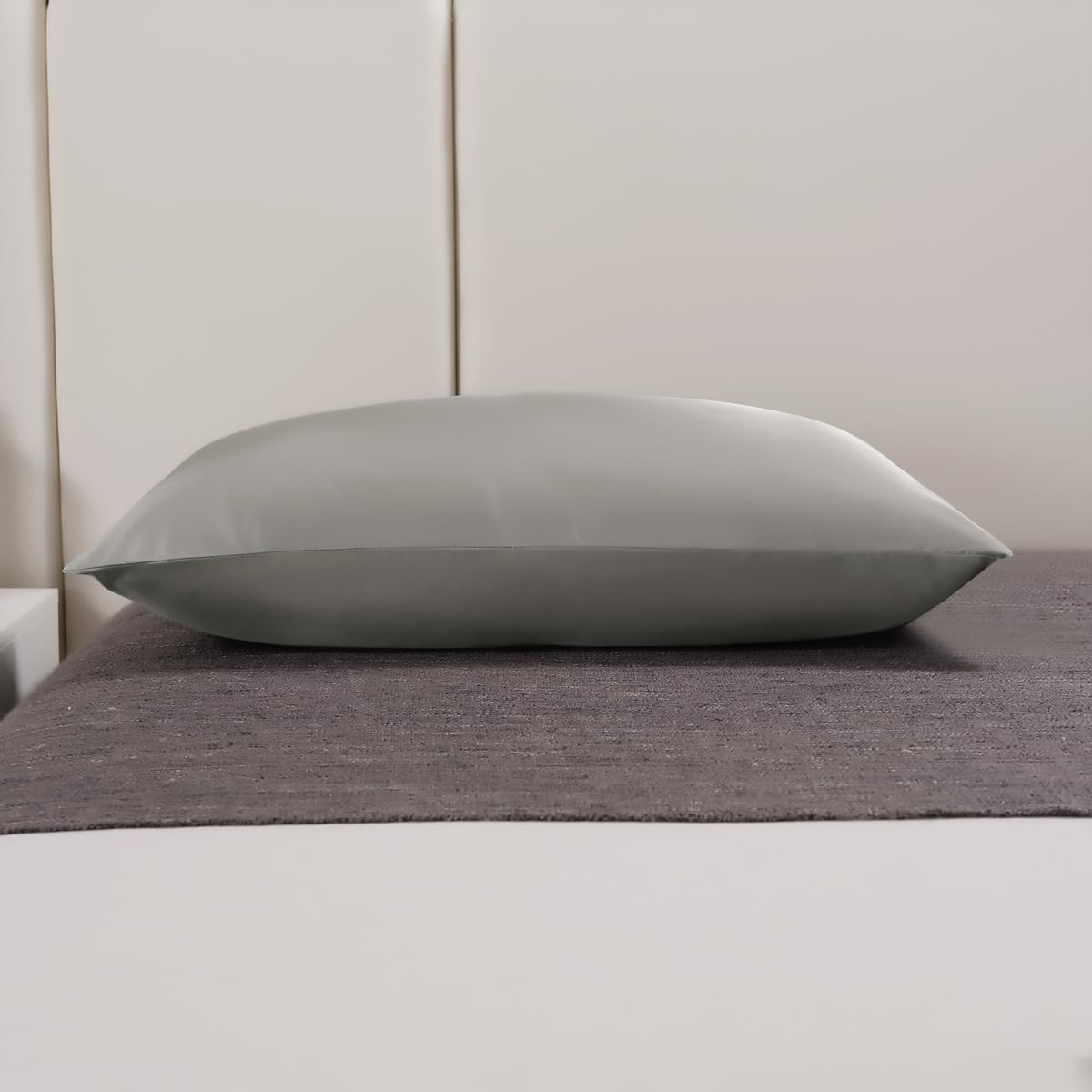 FCHJXTL 19 Momme – Funda de almohada de seda de morera natural para cabello y piel con cremallera oculta, suave, transpirable, suave refrescante,