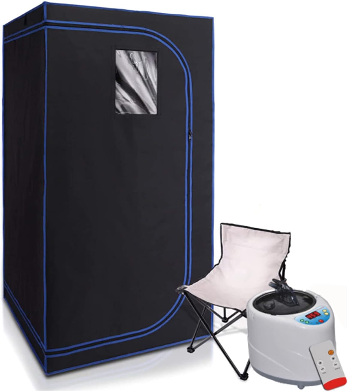 CGOLDENWALL Sauna de vapor portátil Home Personal Spa, 4L 2000W máquina de olla de vapor puede continuar generando vapor durante 99 minutos, sala de