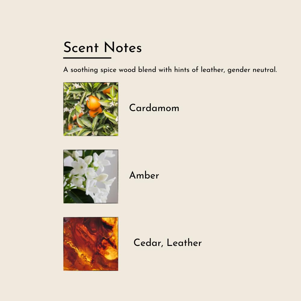 Santal Perfume Oil Rollerball (rollon)  Herb & Root  0.3 fl oz  Perfume Virginia Cedro y Palo Santo, fragancia Smoky Woods para hombres o mujeres