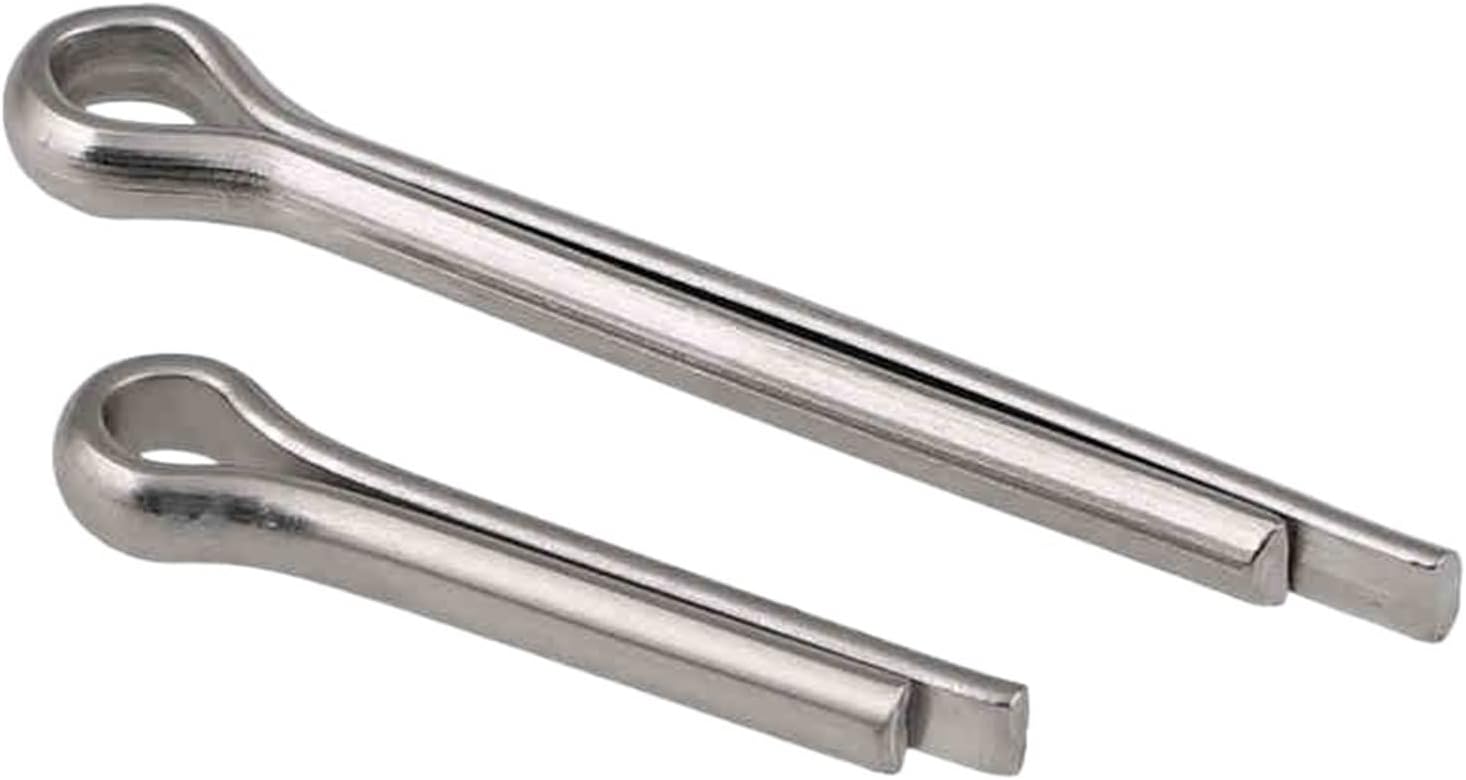 Pasador dividido de acero inoxidable 304, pasador de presión silbato, pin en U, pasador de acero M1.0-m4, 25 piezas (tamaño M1, color 0.472 in)