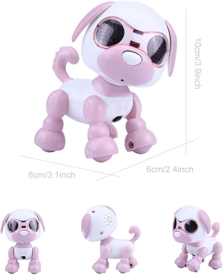 Juguete robot para perro, robot electrónico para mascotas, juguete inteligente para niños, sonido interactivo, cachorro, con luz LED, juguete
