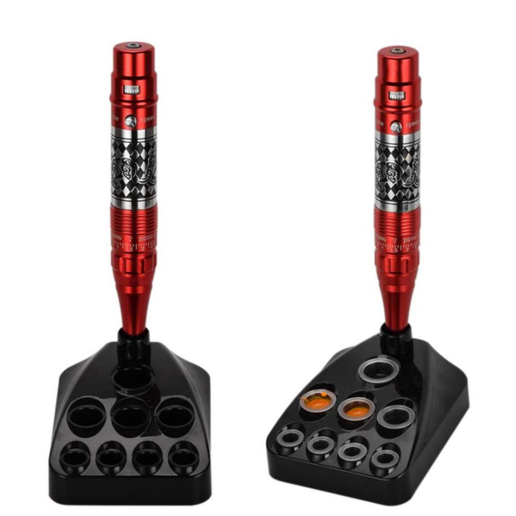 Cartucho titular de tapas de tinta de tatuaje titular de la pluma de tatuaje negro multifunción accesorios de tinta de tatuaje estante pigmento taza