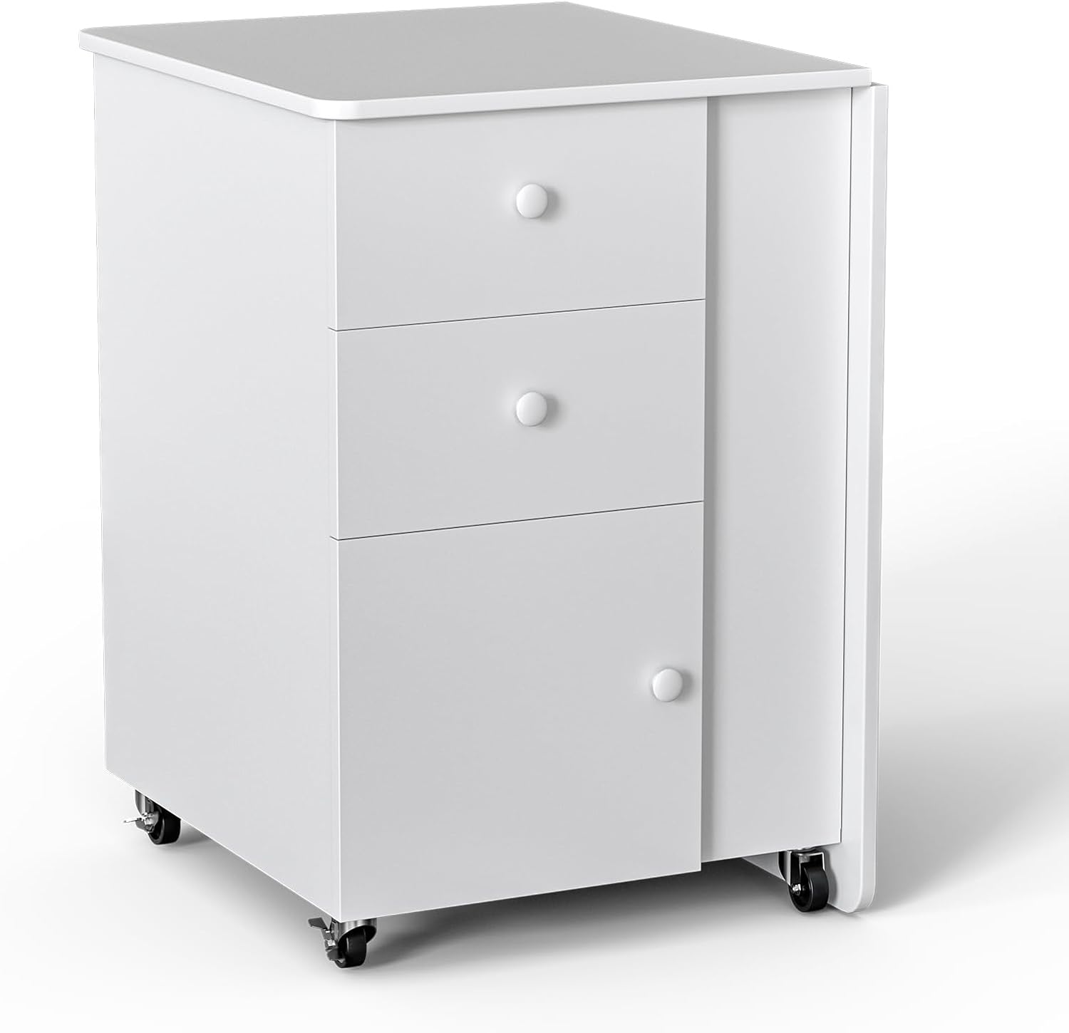 Paddie Mesa de manicura plegable para uñas, estación de mesa plegable para uñas con colector de polvo integrado, longitud ajustable, almohadilla de