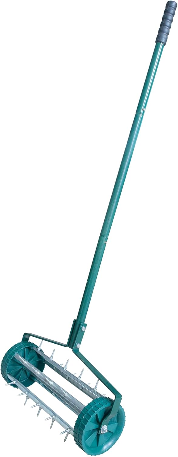 Thunderbay Aireador de césped de 18 pulgadas con pico de alta resistencia para jardín y patio, con mango de 40.5 pulgadas